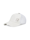 left side view of our white perforated hat