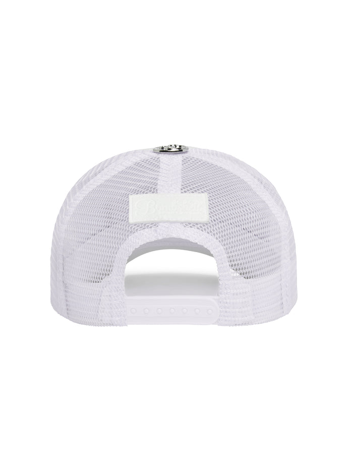 back view of our white perforated hat