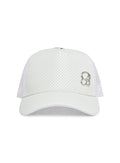 front view of our white perforated hat