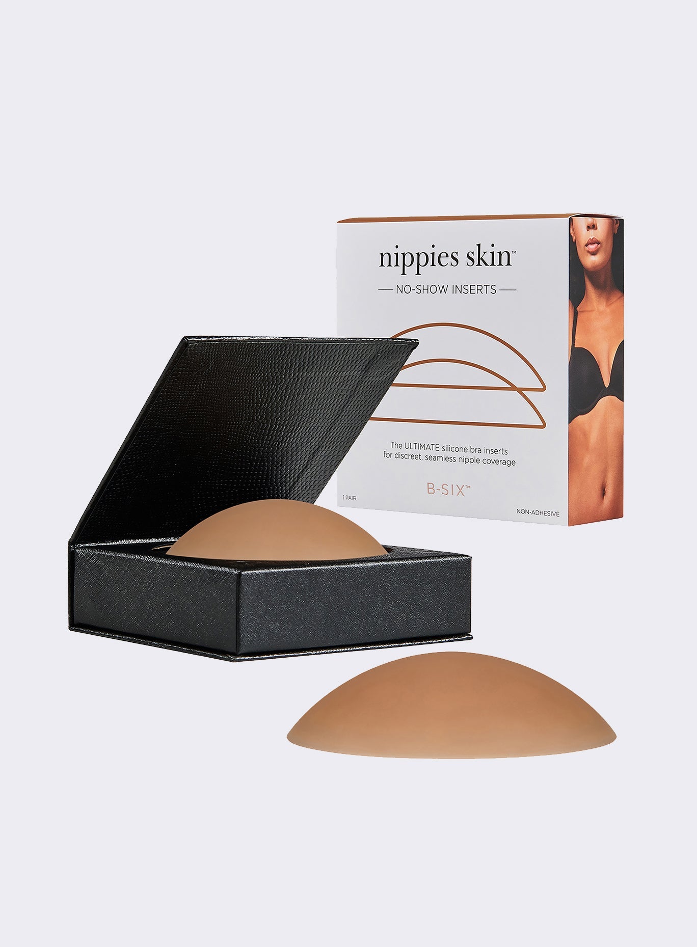 Coco Nippies silicone covers with magnetic storage case for seamless, braless confidence.
