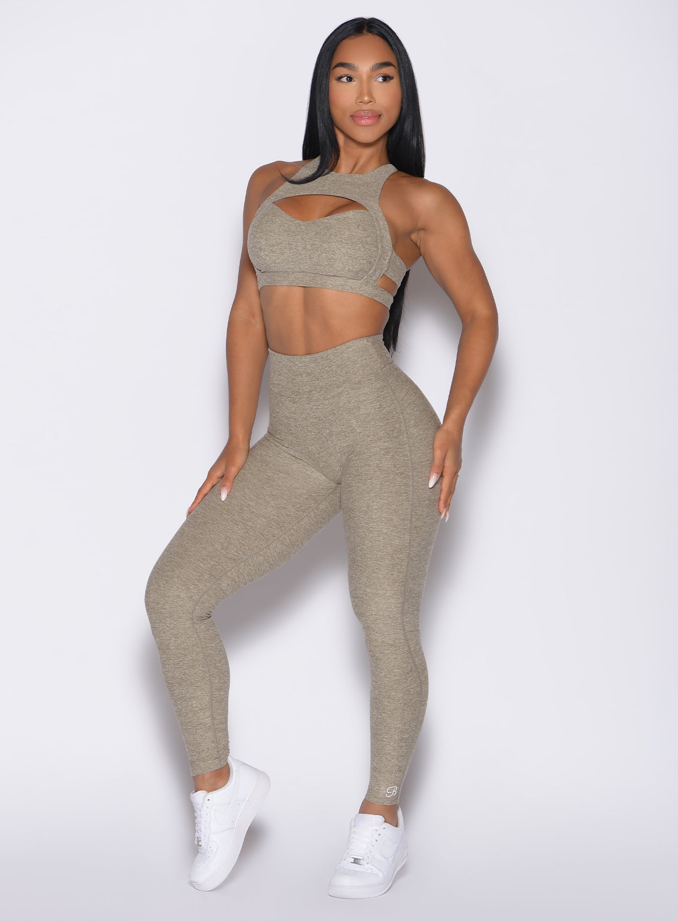 Toasted Sugar V Butt Lift Leggings featuring a seamless front and internal scrunch for leg day.