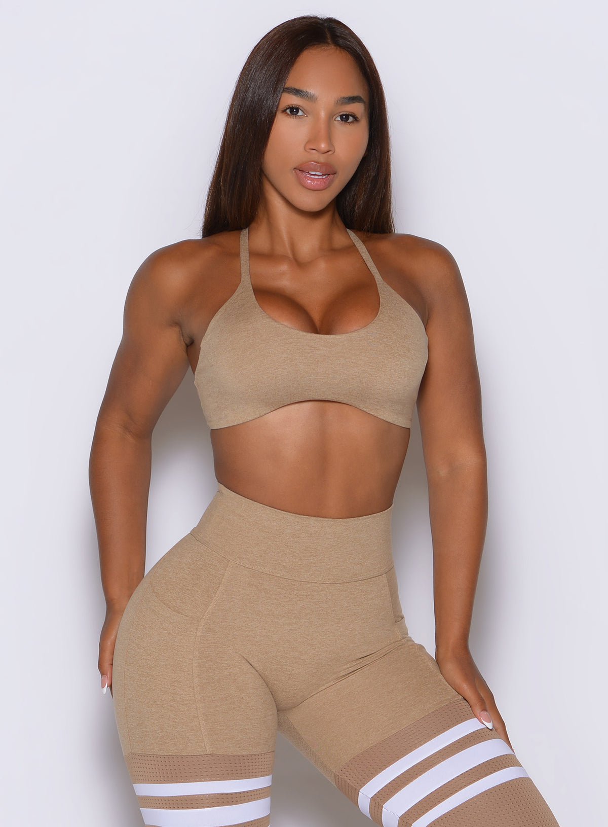A low scoop neckline gives the Sandstone ME Sports Bra a clean, flattering finish