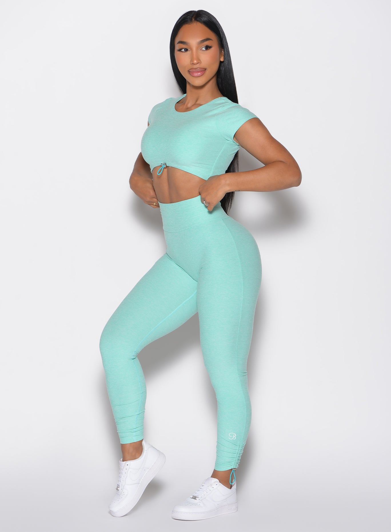 Oasis Toggle Pull Leggings: high-waisted sculpting performance wear with a customizable gym fit.
