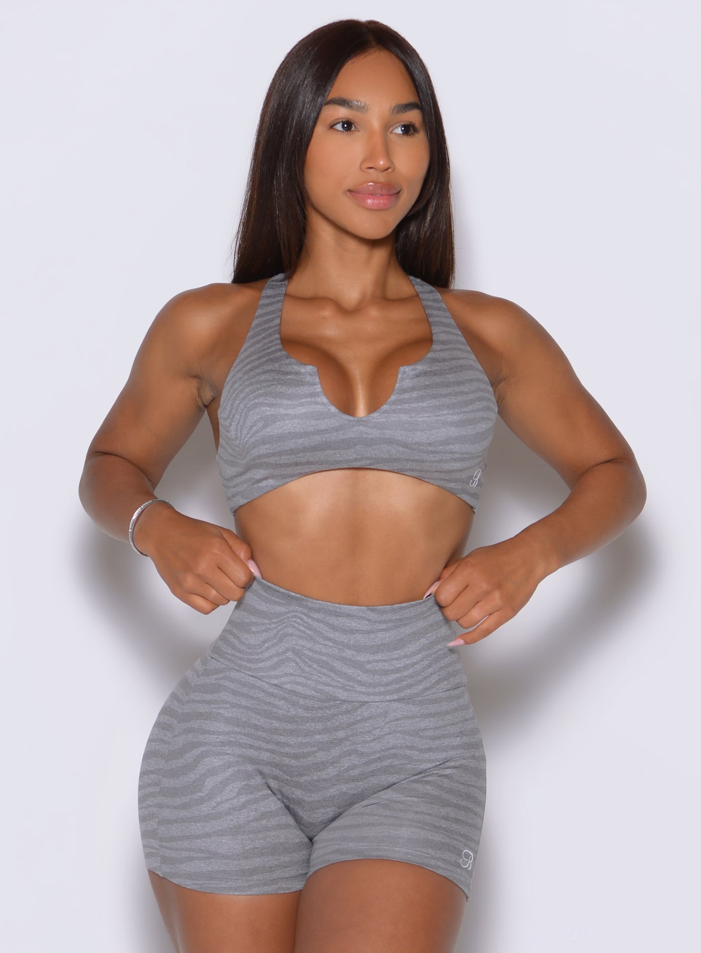 Tailor the fit of this Dark and Stormy Zebra bra for a secure hold during any activity