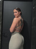A short video of a model working out in our curves leggings set in nori color 