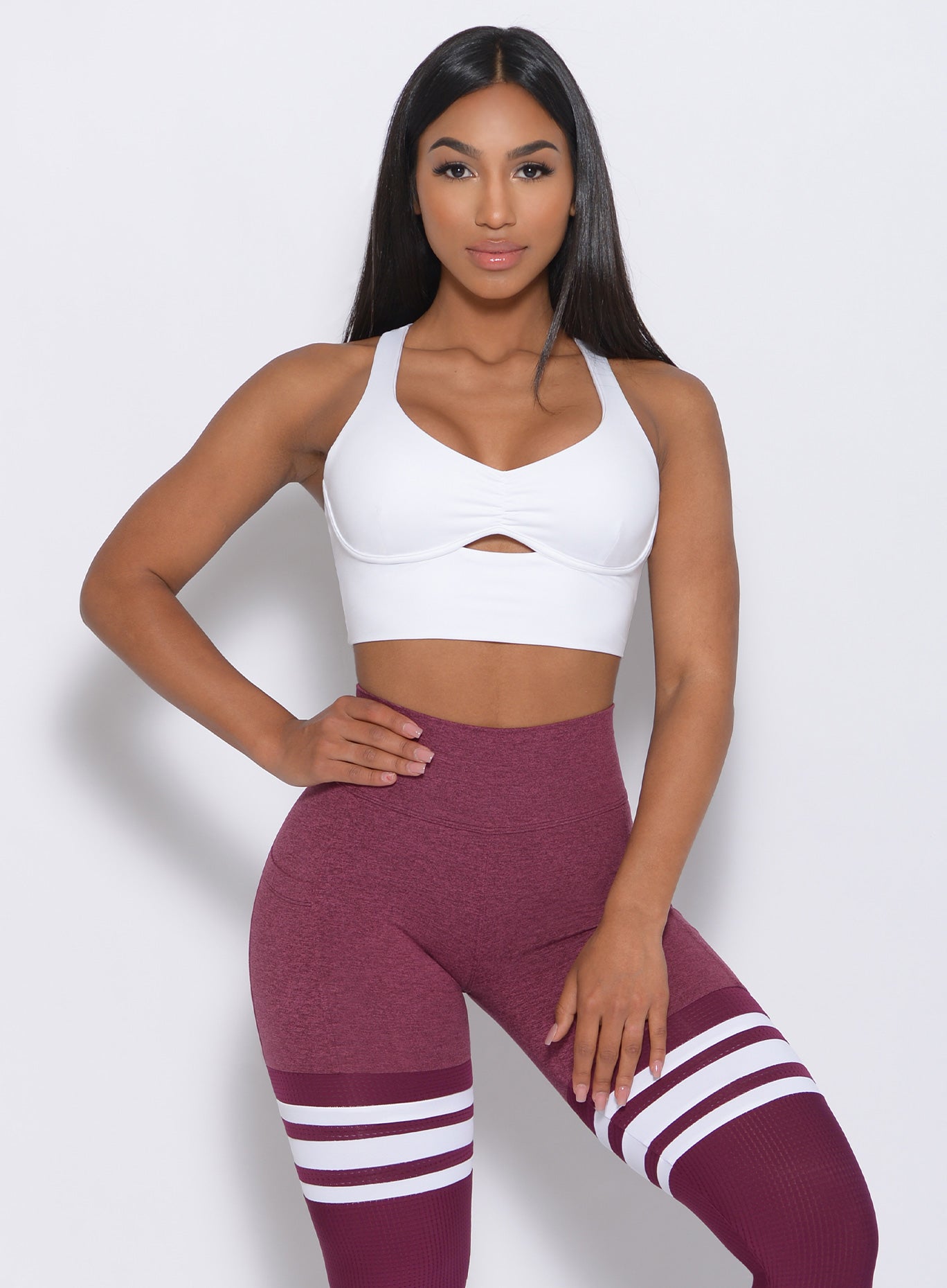 Racerback White Bralette | Bombshell Sportswear