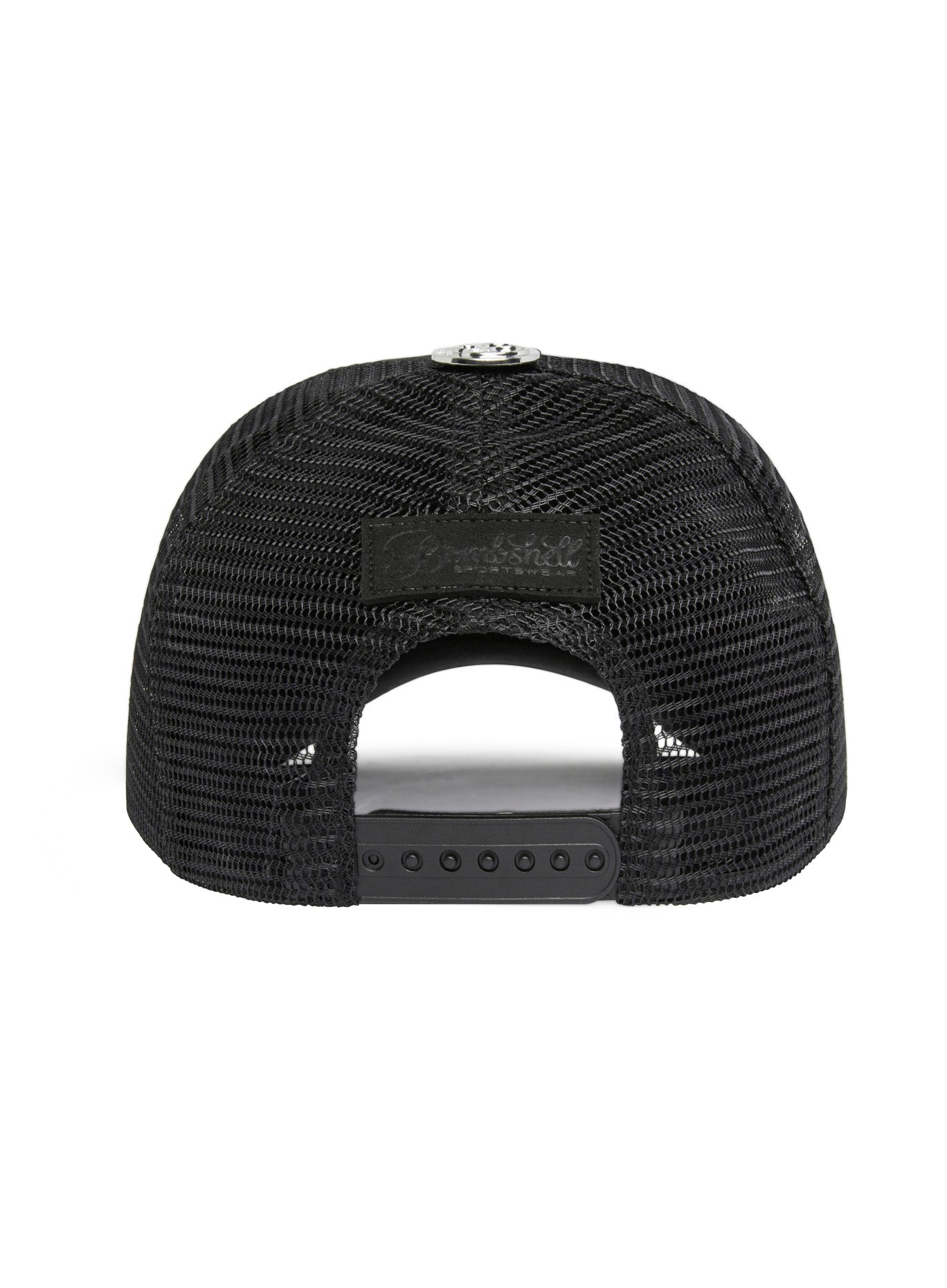 Black Denim Crocodile Hat featuring breathable mesh panels and a textured leather snapback.