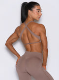 Cocoa Ace Bra with open crossover back and sculpting support for focused strength training
