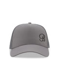 Gray B Active Hat featuring a structured brim, silicone B logo, and breathable mesh back panels.