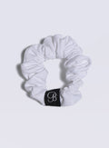 B Scrunchie in white color viewed from the top