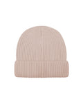 B Beanie in cream color viewed from the back