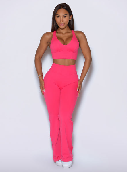 Contour Straight Leggings | Ruby | Bombshell Sportswear