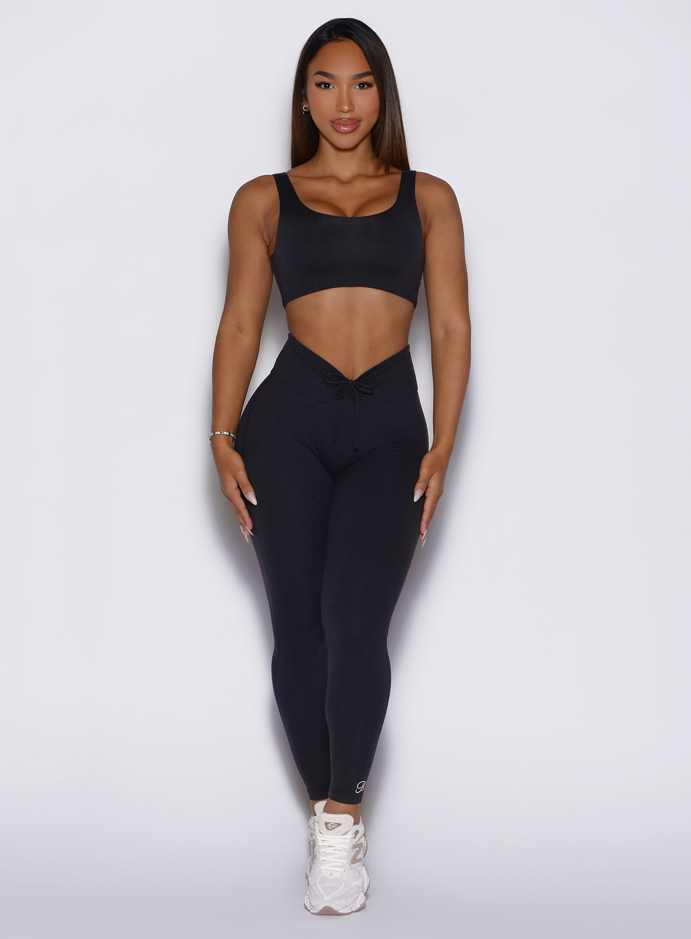 Buttery-soft Curvemax Leggings in Obsidian Black, showcasing a high-waisted, figure-flattering fit