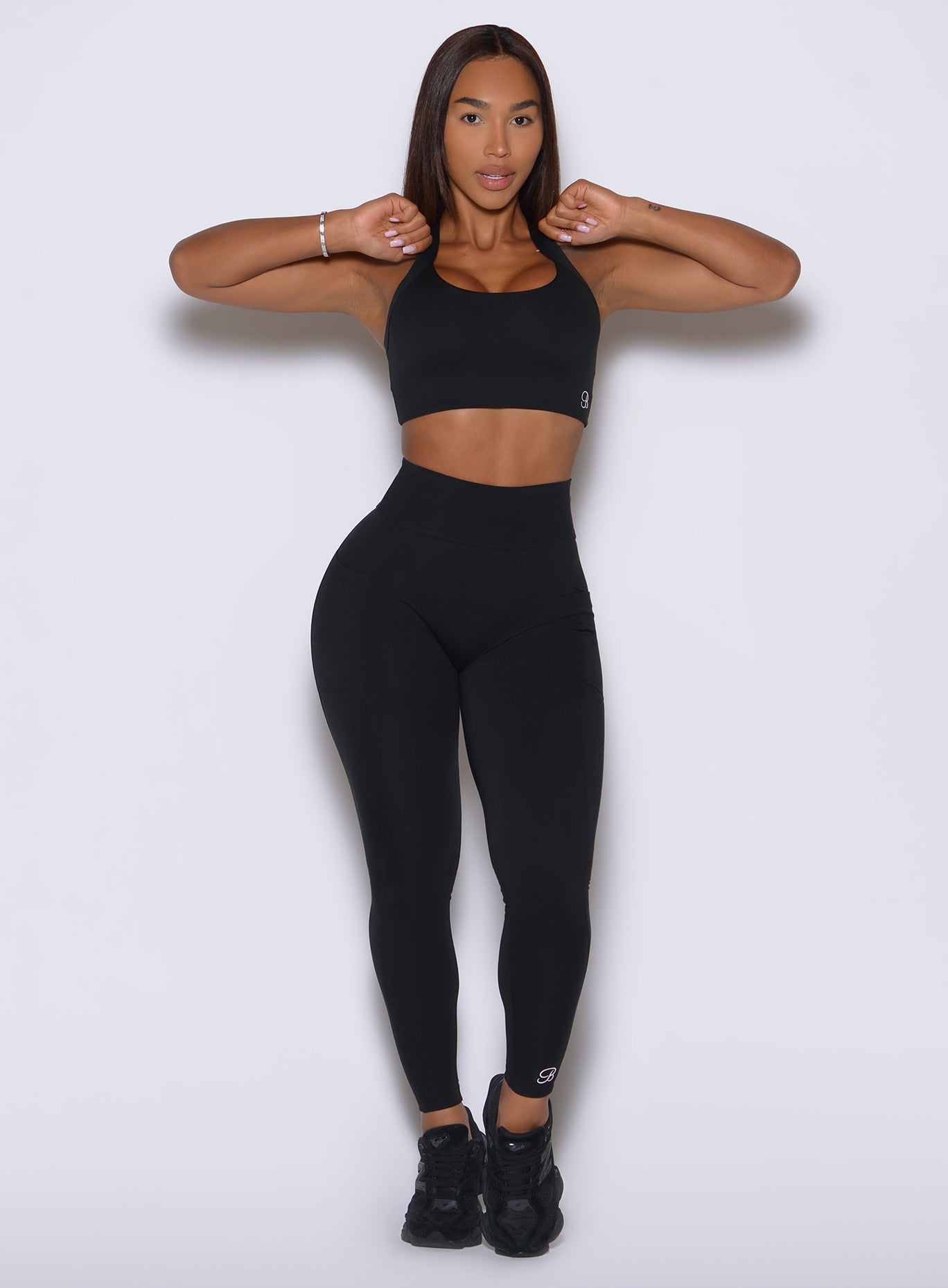 Black Define Leggings deliver a body hugging fit that contours your silhouette for daily activity