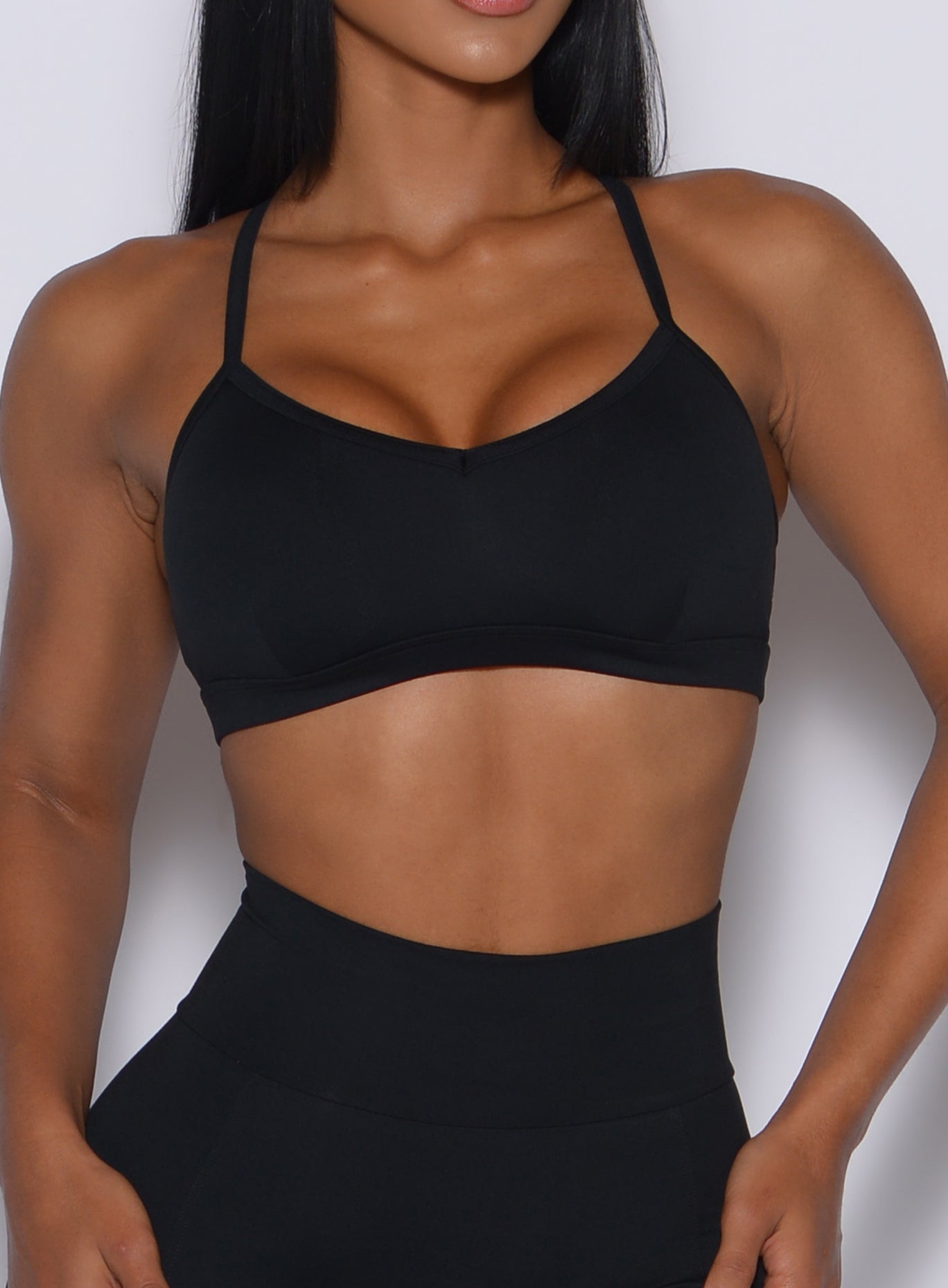 Zoomed in front view of our diamond sports bra 
