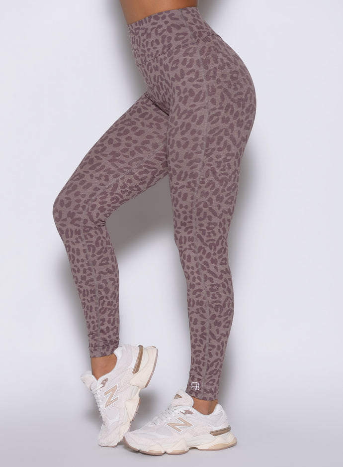 Fit Leggings in London Fog Cheetah featuring a high-waisted, sculpting fit and internal scrunch.