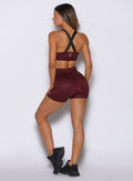 Ultra-soft heathered gym shorts with a smooth second-skin fit that camouflages flaws.