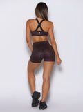 Pattern camouflages imperfections on the Peppercorn Cheetah Flexfit Shorts with flatlock seams.