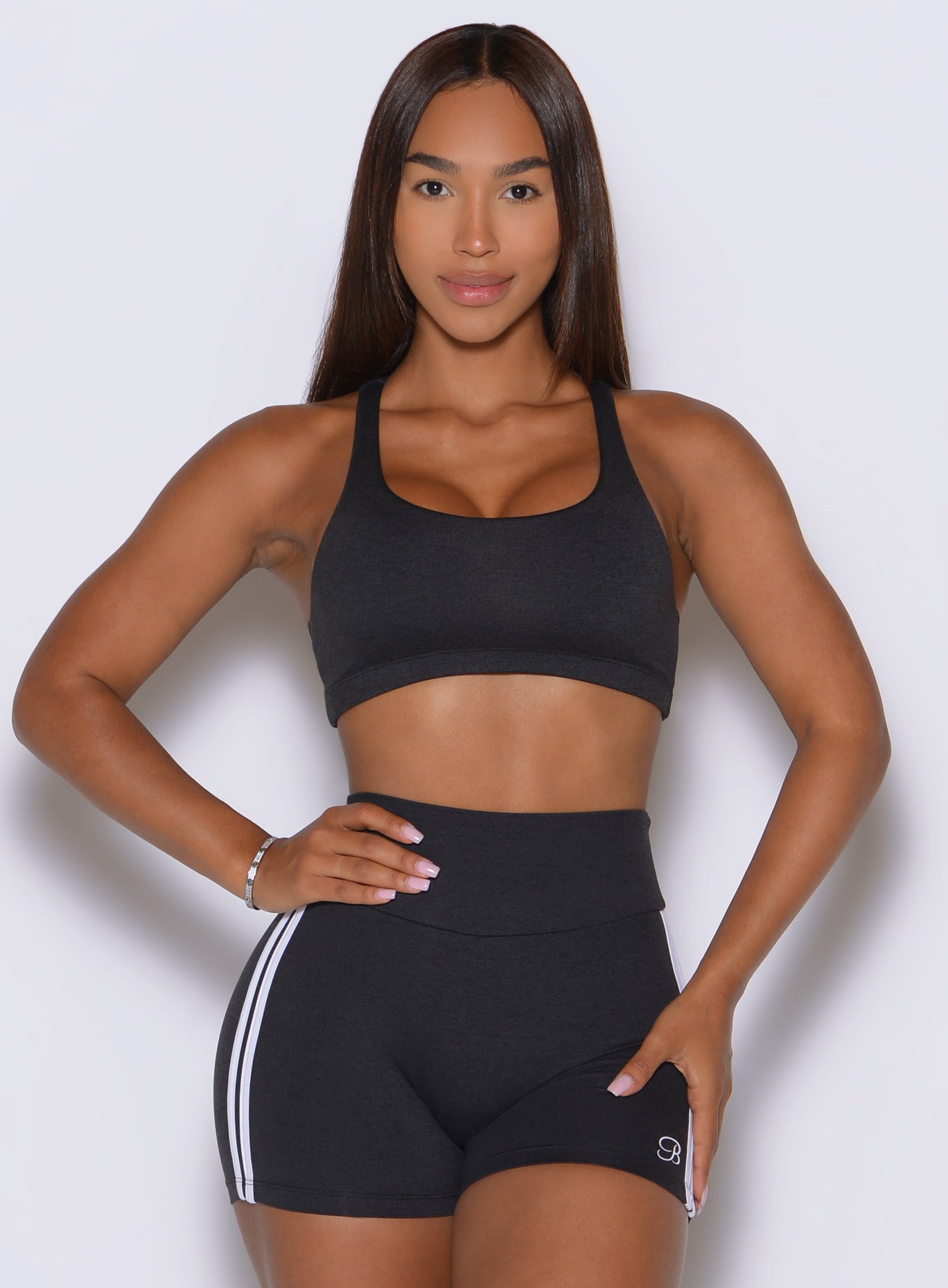 Obsidian Black Founder Favorite Bra combines a clean chest profile with high-impact utility