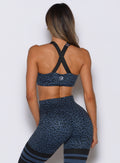Back view of Night Sky Cheetah bra showing supportive band and smooth finish.
