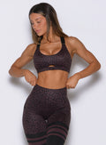 Glow Sports Bra in Peppercorn Cheetah combines flattering coverage with confident support