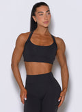 Obsidian Black High Impact Bra offers light lift, secure coverage, and confidence through every rep