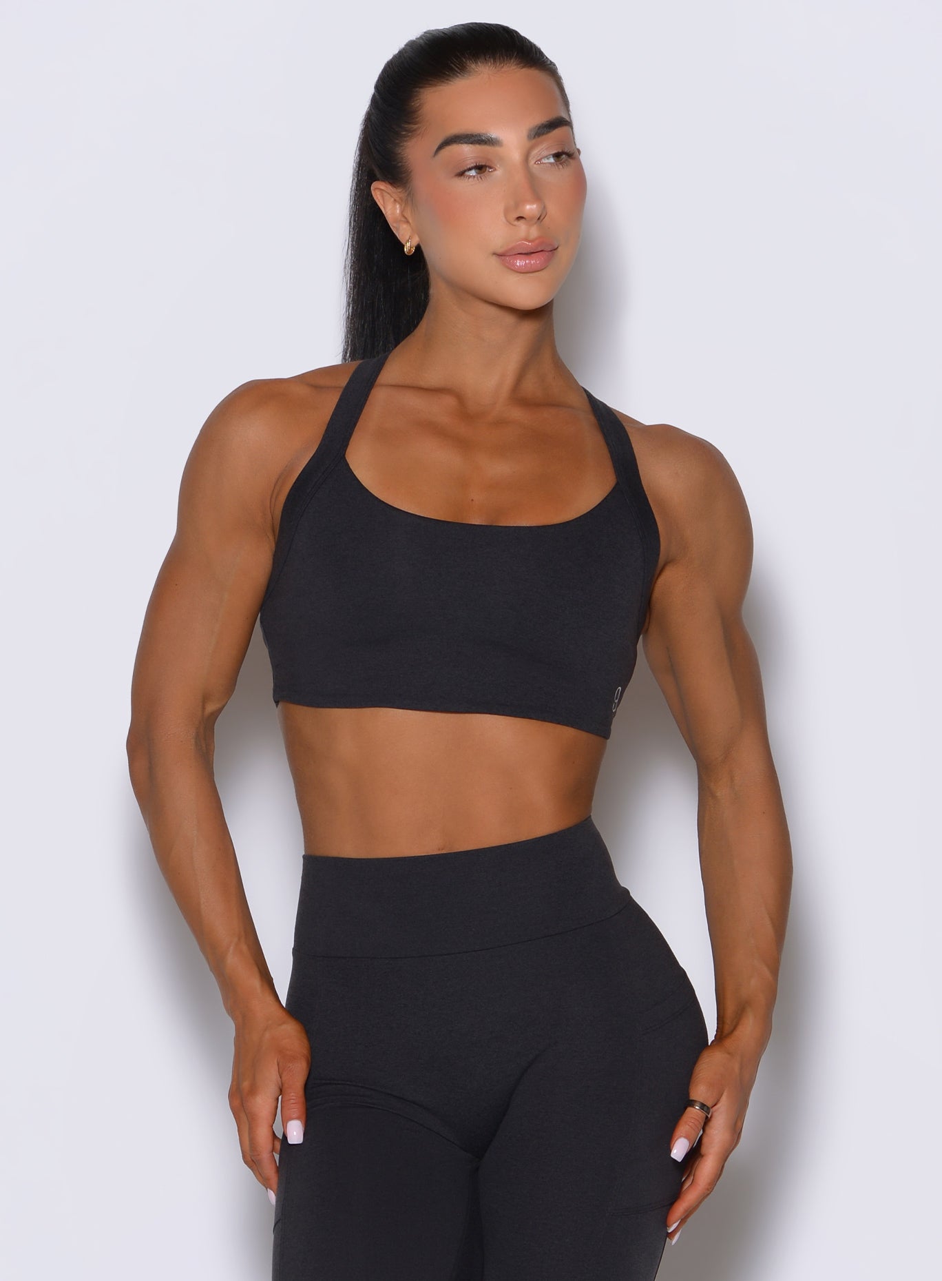 Obsidian Black High Impact Bra offers light lift, secure coverage, and confidence through every rep