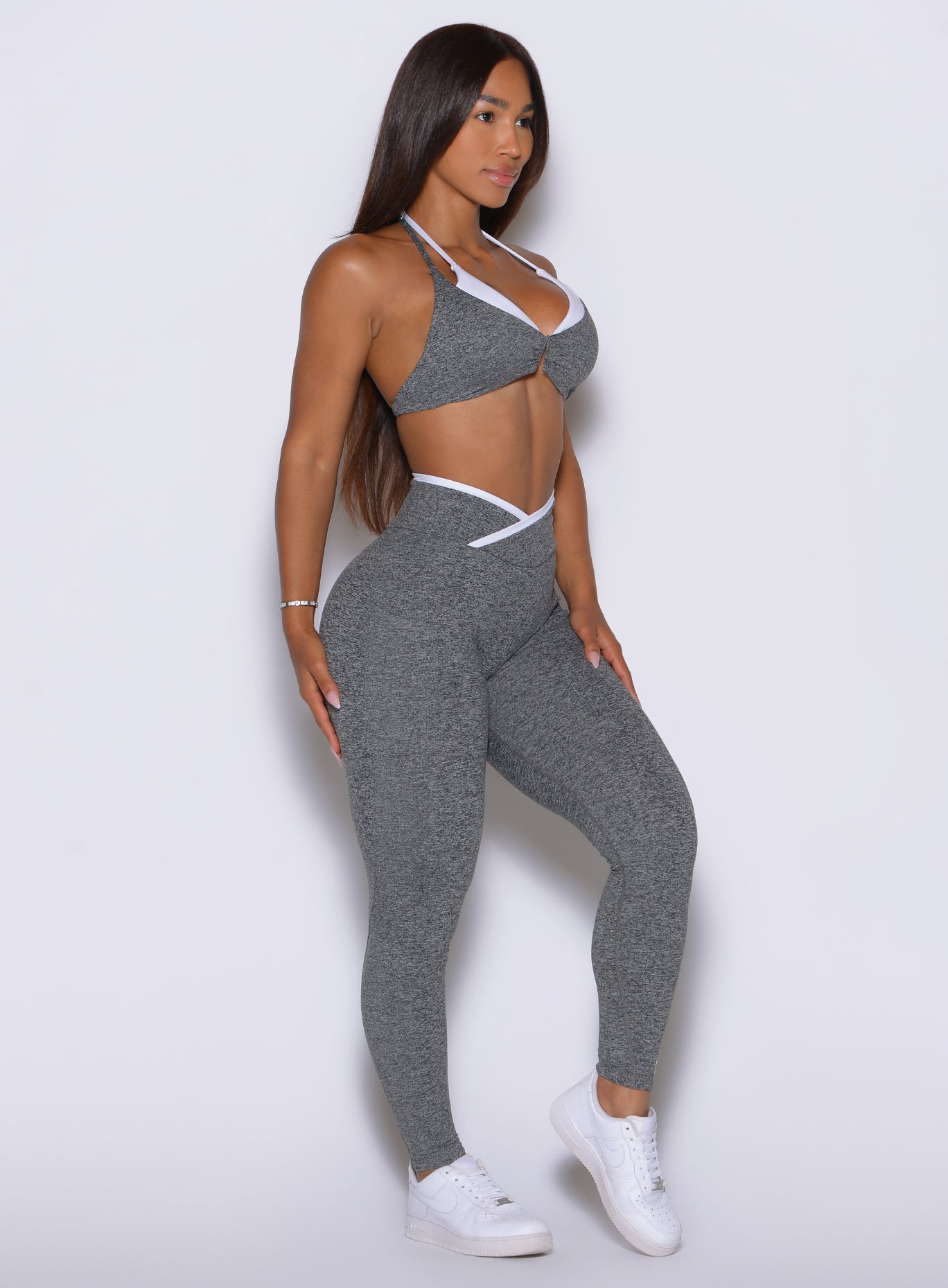 Line Contour Leggings | Heather Gray | Bombshell Sportswear