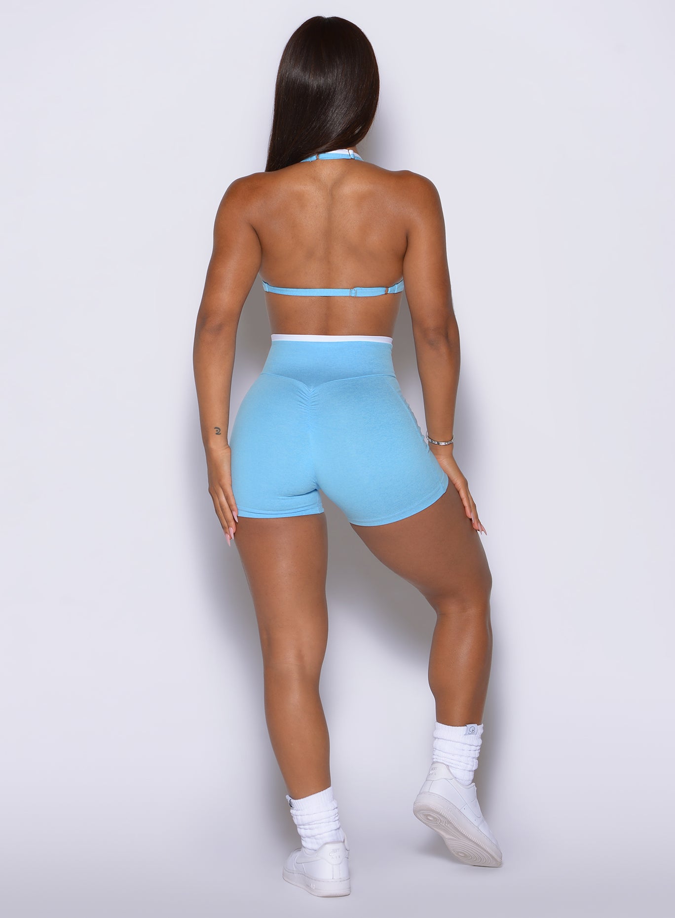 Scrunch back detail enhances these Ocean Breeze shorts with a sculpting fit and smooth silhouette