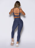 Glute-sculpting Movement 7/8 Leggings in Space Blue; buttery soft support for peak gym performance.