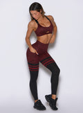 Perform Thigh-Highs Leggings in Black Cherry Cheetah with hidden scrunch lift, pockets, and sculpting fit