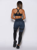 Night Sky Cheetah Perform Thigh-Highs Leggings with contouring lift and breathable comfort