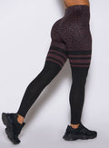Detailed view of the internal lifting scrunch on Peppercorn Cheetah Perform Thigh-Highs
