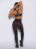 Heathered Peppercorn Cheetah Perform Thigh-Highs with a smoothing, high-waisted fit from behind