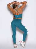 Seafoam Physique Leggings featuring a high-waisted fit, internal scrunch, and sculpting seams.