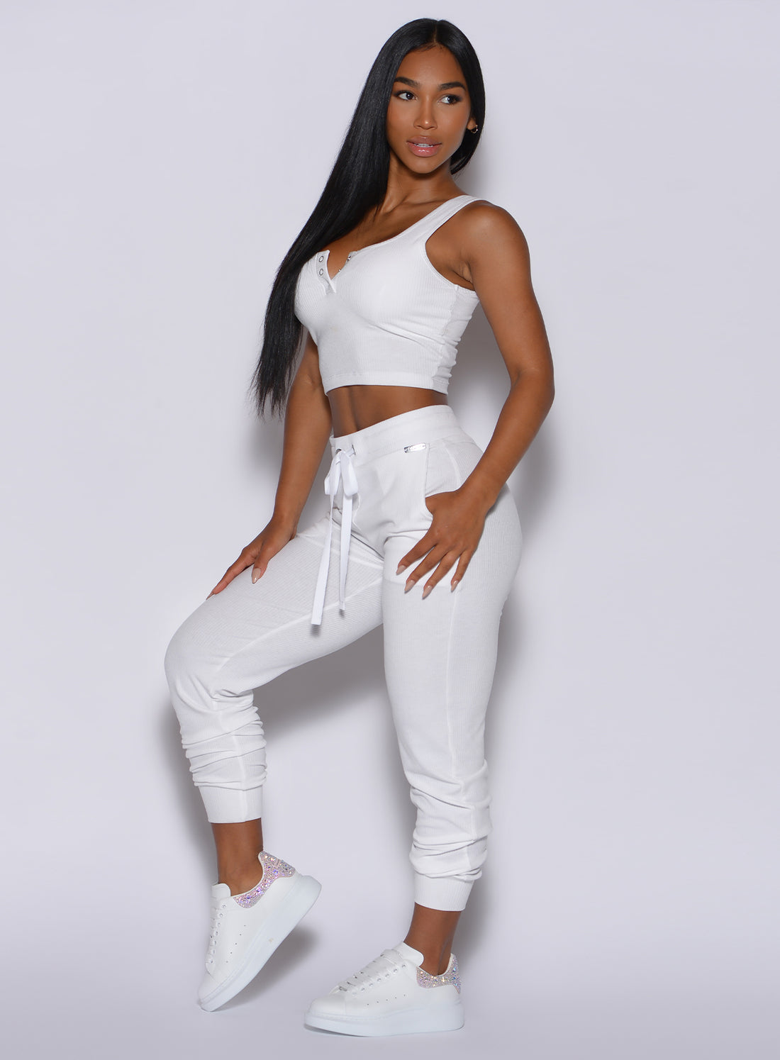 Rainbow Spirit Path White Ribbon Joggers