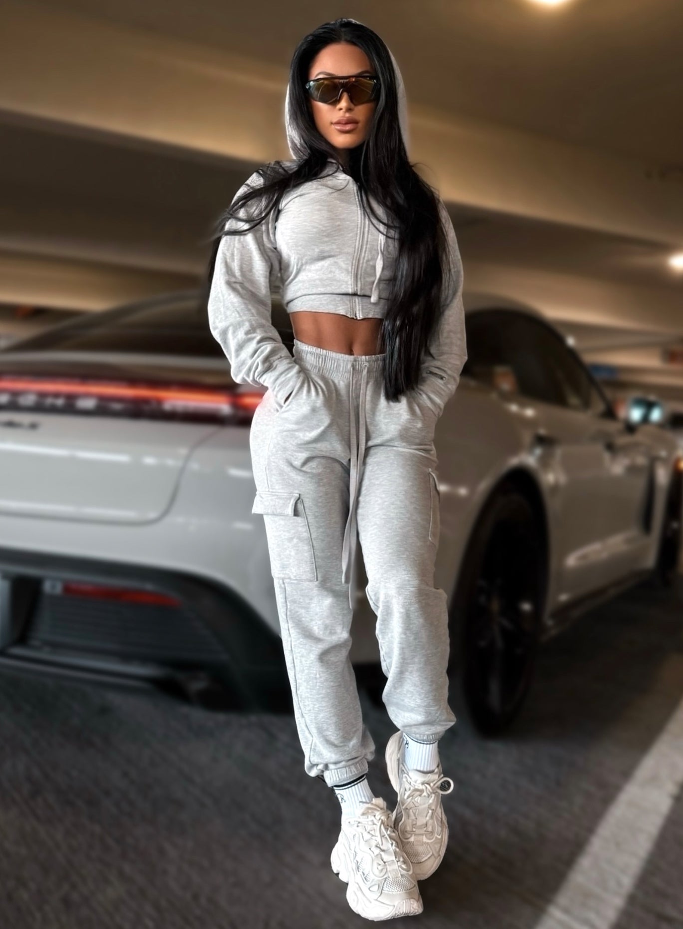Light Heather Grey Sweat Joggers in a soft fleece for ultimate cozy lifestyle comfort.