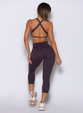 Rear view of Black Orchid capris with signature internal scrunch to perfectly lift the glutes
