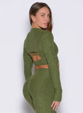 Juniper Studio Sculpt Bolero featuring breathable thumbholes for an elevated, athletic gym look.