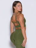 Juniper Studio Sculpt Bra with a sleek open-back design, ideal for low-impact yoga or Pilates.