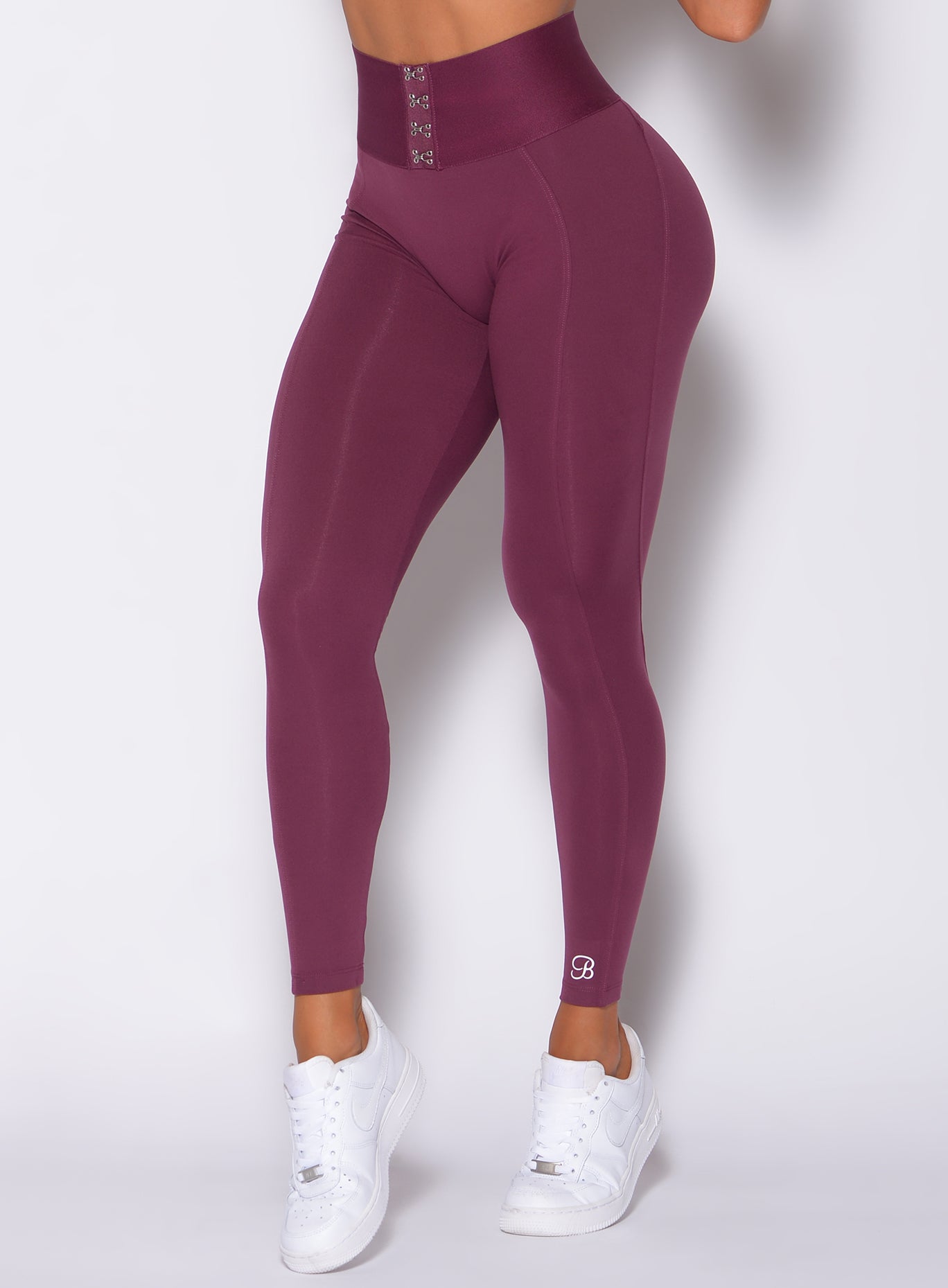 side view of waist cincher leggings