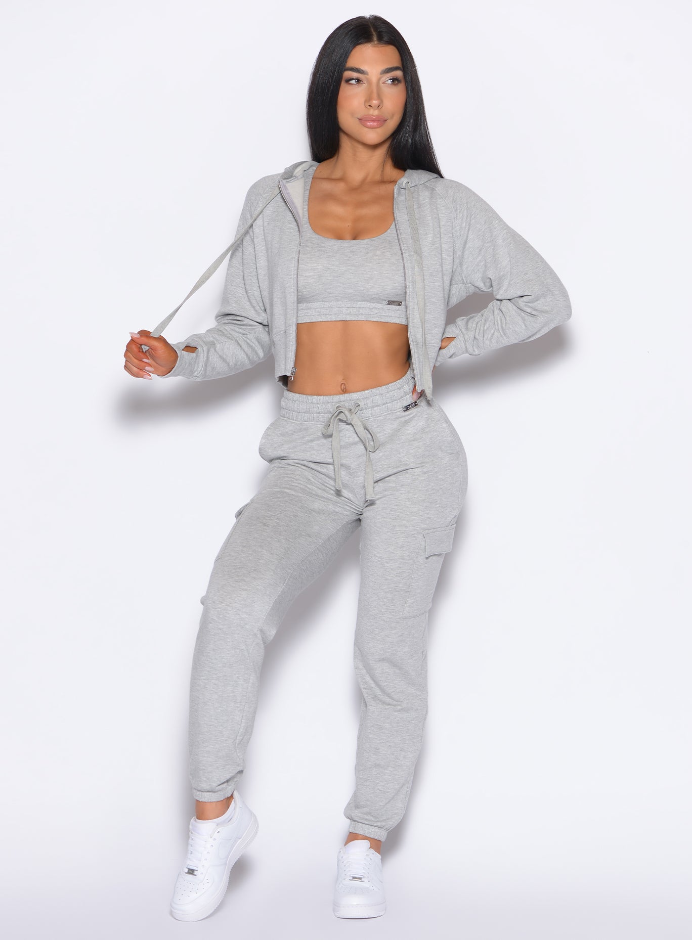 Soft Light Heather Grey Sweat Joggers in a relaxed fleece fit for ultimate cozy gym recovery.