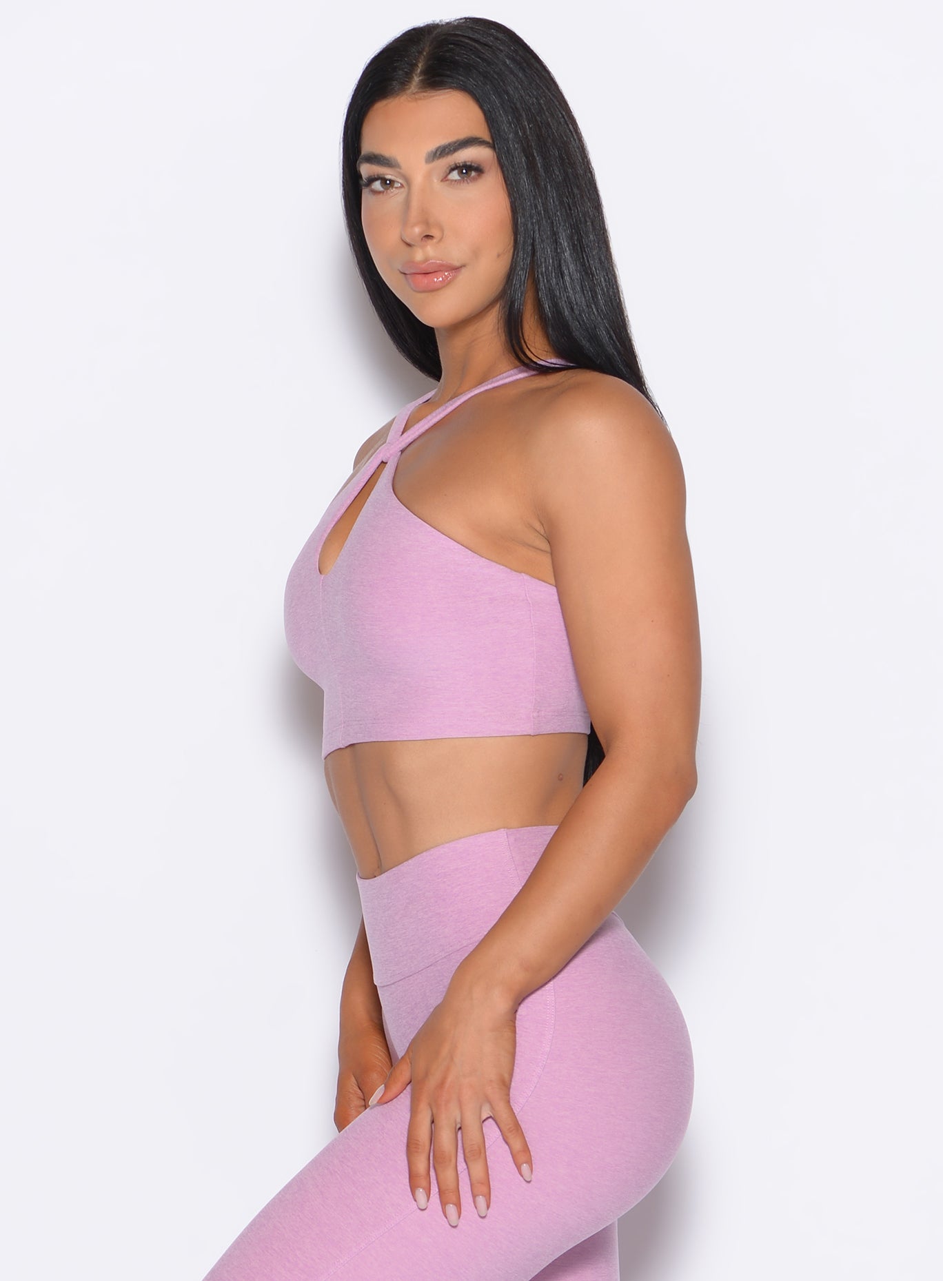 Sculpting Fondant Twist Up Bra featuring a chic criss-cross neck and keyhole cut out.