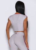 Back view of the Ice United Tee, tailored with drop shoulders and a seamless feel for lifting.