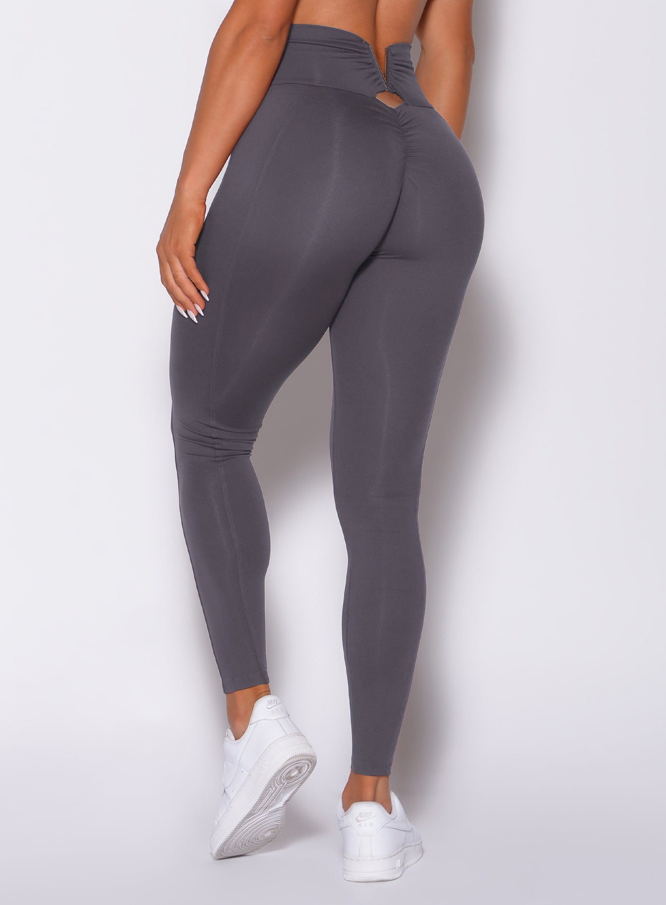 zoomed in back view of our victory scrunch leggings