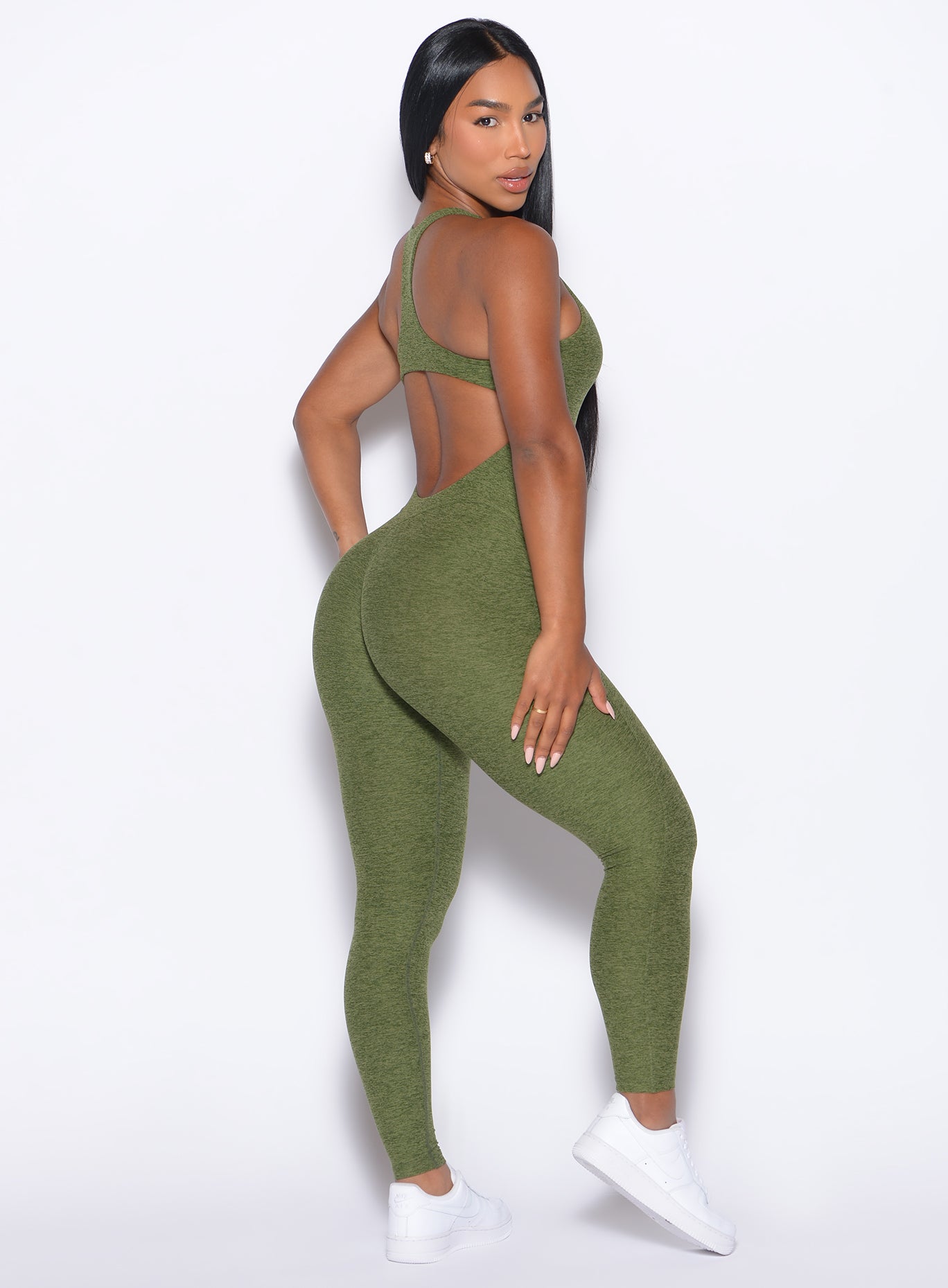 Juniper Athletic Bodysuit with a corset-inspired fit and racerback for sculpted gym performance.