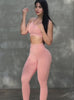 a short video of a model in our peach bottoms outfit showing the set