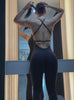 Model video of girl showing her day from street to gym wearing her bombshell bunny bodysuit 
