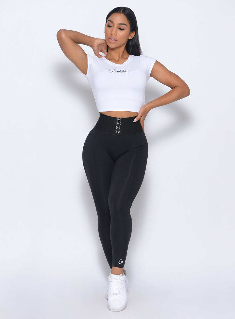 Waist Cincher Leggings Black Bombshell Sportswear